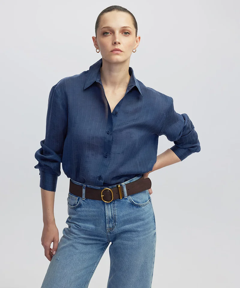 ابيكول Adjustable Back Hem Shirt